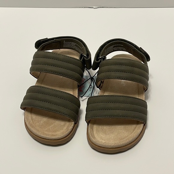 Toddler Boy’s Size 9 Green Strap Hook & Loop Closure Footbed Sandals - Picture 2 of 7